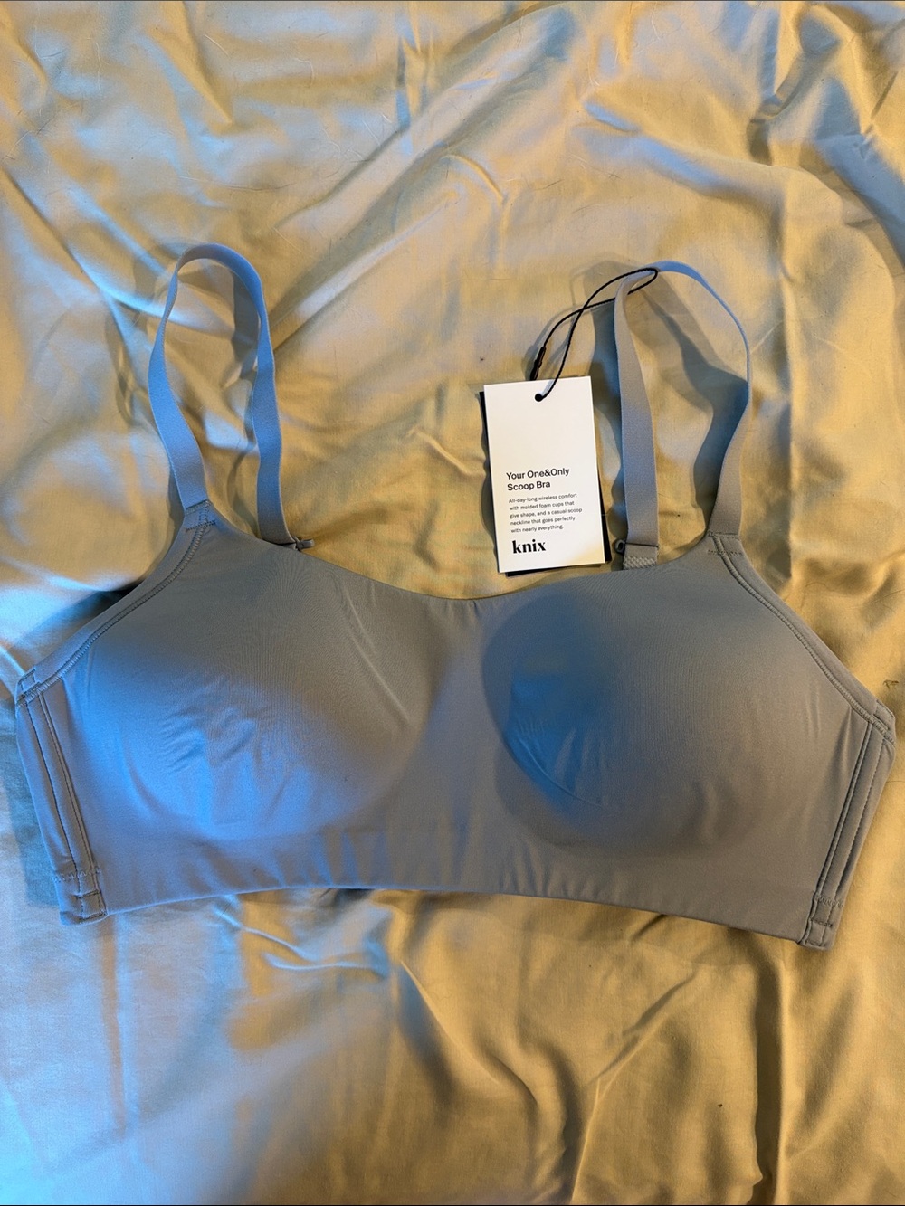 knix Scoop Bra in Light Gray - Seamless Wireless Everyday Bra